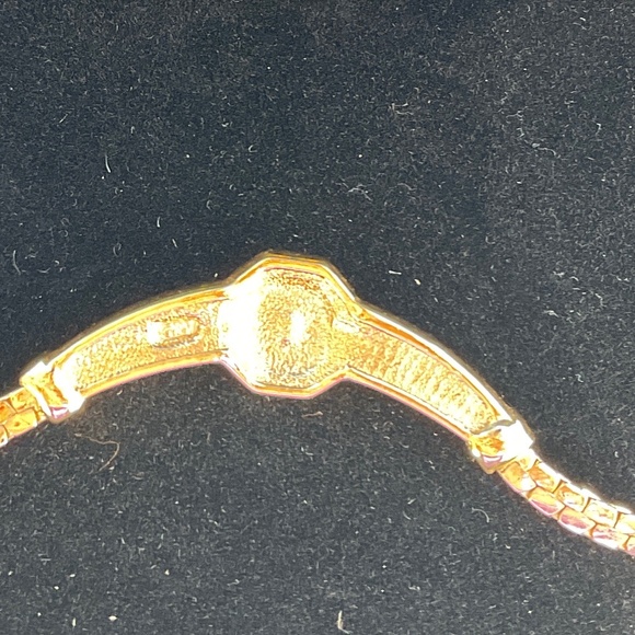 ATWOOD & SAWYER VINTAGE GOLD PLATED CHOKER w/SIMULATED BLUE SAPPHIRE STONES - Picture 4 of 10